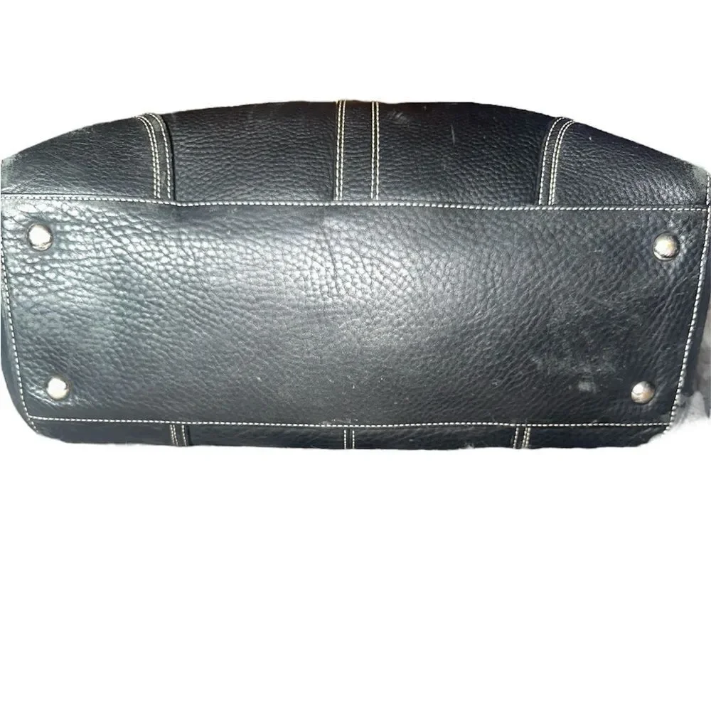 Coach Black Pebble Leather Tote Bag